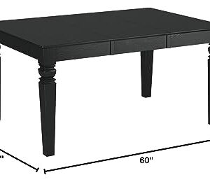 East West Furniture Kitchen Wet-BLK-T Dining Room Table Rectangular Tabletop and 60 x 42 x 30-Black Finish