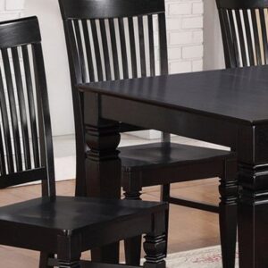 East West Furniture Kitchen Wet-BLK-T Dining Room Table Rectangular Tabletop and 60 x 42 x 30-Black Finish