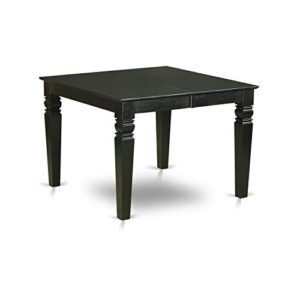 East West Furniture Kitchen Wet-BLK-T Dining Room Table Rectangular Tabletop and 60 x 42 x 30-Black Finish