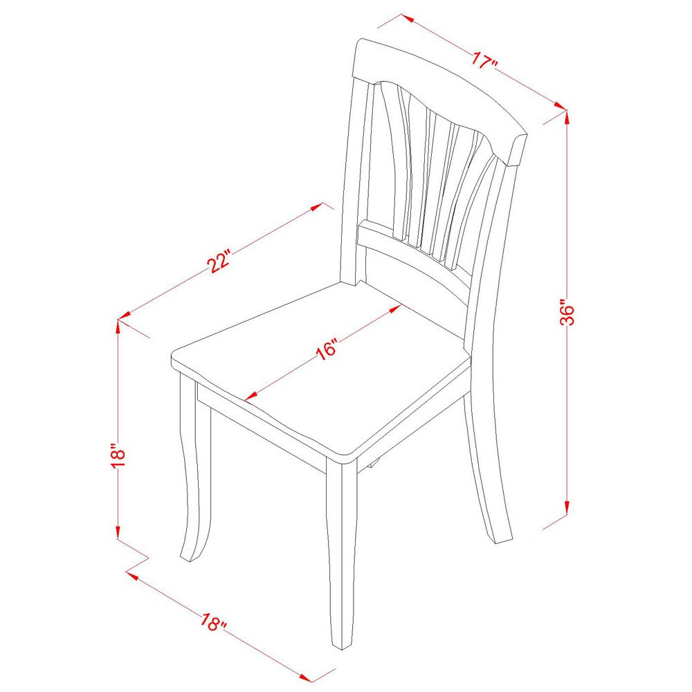 East West Furniture ANAV3-WHI-W 3 Piece Dinette Set for Small Spaces Contains a Round Room Table with Pedestal and 2 Kitchen Dining Chairs, 36x36 Inch, Buttermilk & Cherry