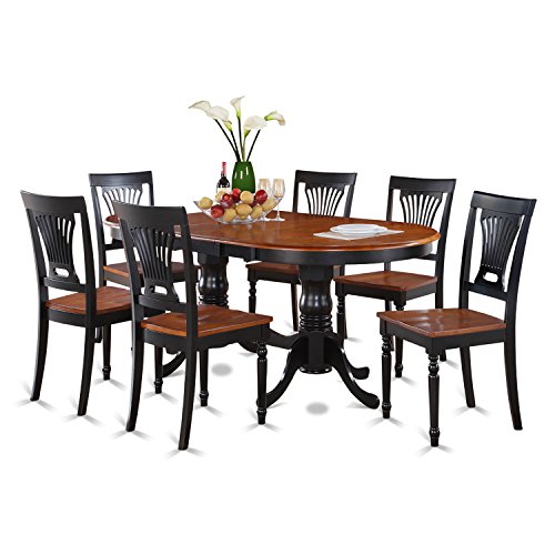 EAST WEST FURNITURE 7 Pc Dining room set-Dining Table and 6 Kitchen Dining Chairs