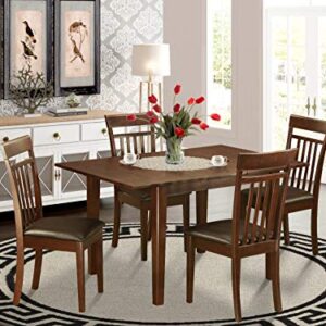 East West Furniture PSCA5-MAH-LC Dining Set, 5-Piece