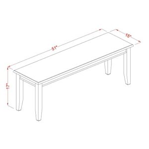 East West Furniture PSML6D-MAH-W Dining Set, 6-Piece