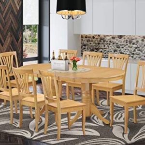 East West Furniture VAAV9-OAK-W Dining Set, 9-Piece