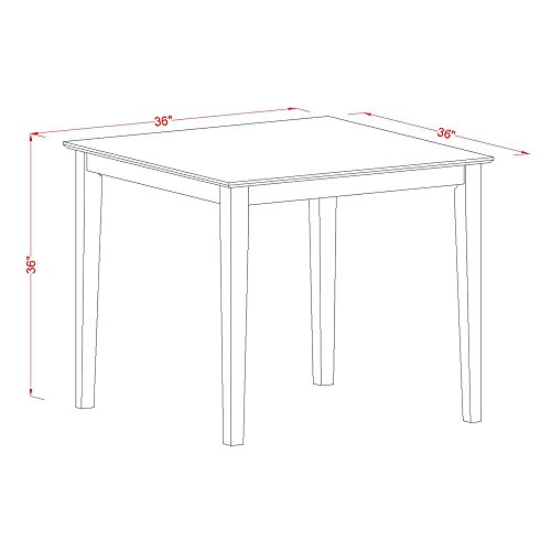 East West Furniture VERN3-MAH-LC Dining Table Set, 3-piece