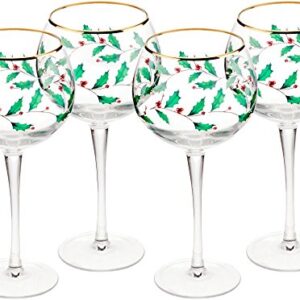 Lenox Holiday 4-Piece Wine Glass Set, 16 fl.oz.