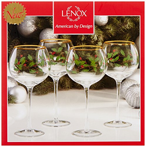 Lenox Holiday 4-Piece Wine Glass Set, 16 fl.oz.