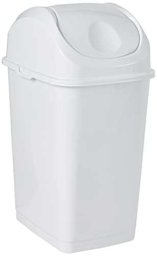 Superio 434 9.2 Gallon Slim Trash Can, Size: Pack of 1, White