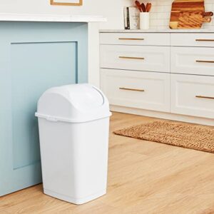 Superio 434 9.2 Gallon Slim Trash Can, Size: Pack of 1, White