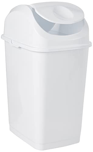 Superio 434 9.2 Gallon Slim Trash Can, Size: Pack of 1, White