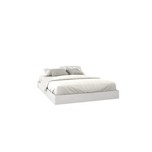 nexera queen size platform bed, white