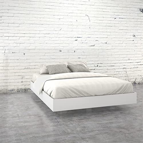 Nexera Queen Size Platform Bed, White