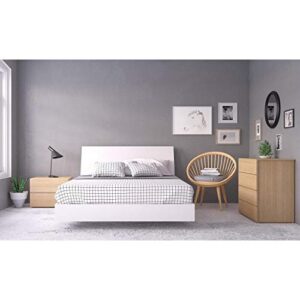 Nexera Queen Size Platform Bed, White