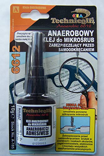 Technicqll Anaerobic Adhesive Glue 6612 to Protect Micro-Screws Against Self-Unscrewing in Glasses Electronics 10G