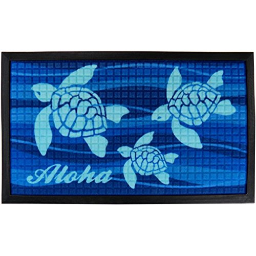 KC Hawaii Aloha Honu Tropical Door Mat 30 X 17.75 inches