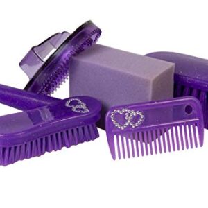 Weaver Leather Youth Grooming Kit, Purple 9 Inch
