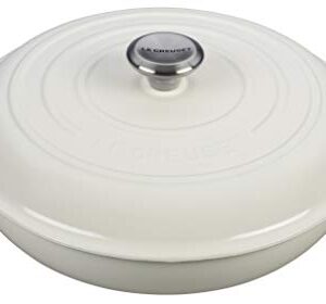 Le Creuset Enameled Cast Iron Signature Braiser, 3.5 qt., White