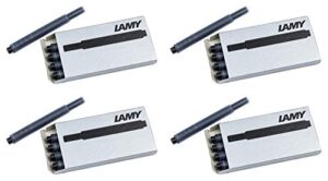 lamy black t10 fountain pen ink cartridges 4 packs (lam-t10-blk4pac)
