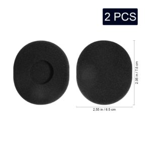 A Pair of Replacement Foam Earpads Ear Pads Ear Cushions for Logitech H800 Wireless Headphones Headset (Black)