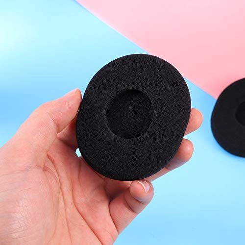 A Pair of Replacement Foam Earpads Ear Pads Ear Cushions for Logitech H800 Wireless Headphones Headset (Black)