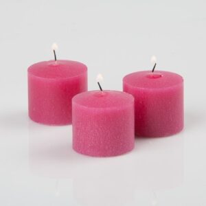 richland set of 24 votive candles (dark pink)
