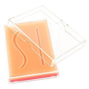 pocket 3-layer suture pad with wounds with clear case for suturing practice training - suturing kit handmade in brooklyn, usa