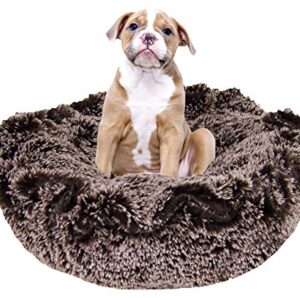 Bessie and Barnie Ultra Plush Frosted Willow Luxury Shag Deluxe Dog/Pet Cuddle Pod Bed