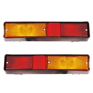 bajato tractor lights tail light flasher lamp rear light set of 2 metal body red/amber color suitable for massey ferguson modal 300 series