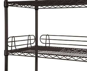 omega 18" wide black wire shelf ledge