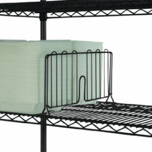 Omega 18" Wide Black Wire Shelf Divider