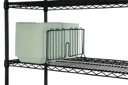 Omega 18" Wide Black Wire Shelf Divider