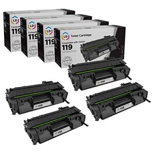 ld products compatible toner cartridge replacement for canon 119 (4 pack - black) compatible with lbp251dw, lbp253dw, lbp6300dn, lbp6650dn, lbp6670dn, m6160dw, mf414dw, mf416dw, mf419dw, mf5850dn