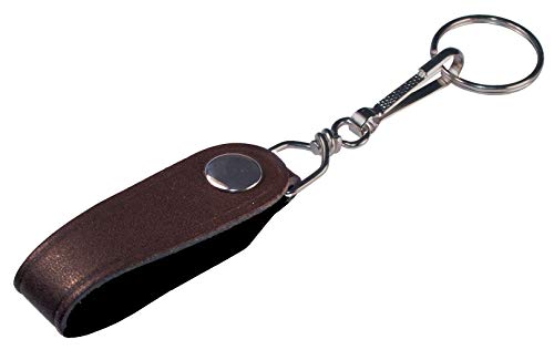 Hillman 703178 Leather Belt Hook with Snap, 5 Pack, Brown