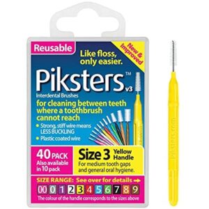 piksters interdental brushes, size 3 40 ea