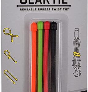 2X Nite Ize GT3-4PK-A1 Gear Tie Reusable 3-Inch Rubber Twist Tie, Assorted Colors