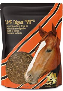 lmf feeds digest 911" 5 lb prebiotic and probiotic supplement for horses ruminants and pets