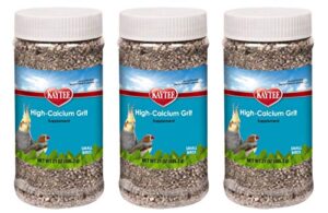 kaytee forti-diet pro health hi-calcium grit small bird supplement jar (pack of 3)