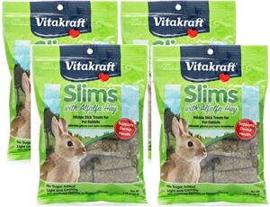 vitakraft alfalfa slims nibble stick treats for rabbits - 4 pack