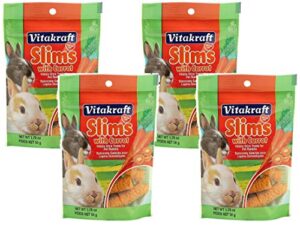vitakraft rabbit treat slims with carrot, 1.76 ounces each (4 pack)