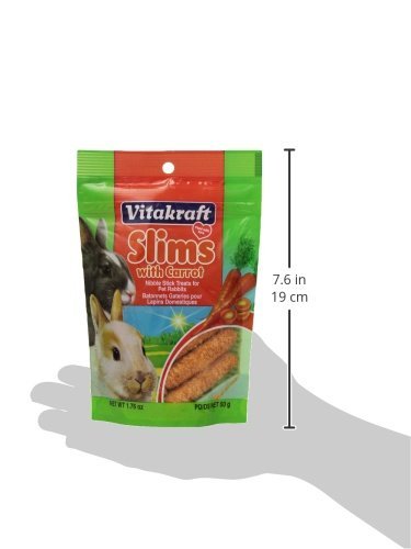 Vitakraft Rabbit Treat Slims with Carrot, 1.76 Ounces Each (4 Pack)