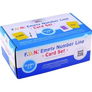 learning advantage 7984 f.u.n. empty number line card set, grade 2 to 3