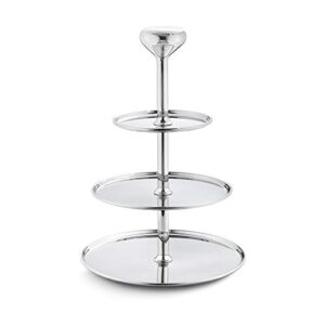 georg jensen alfredo 3-tier shelf food server, stainless steel