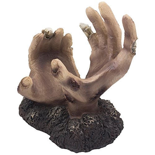 Zombie Rising up from The Grave Wine Bottle Holder Sculpture for Scary Halloween Party Decorations and Spooky Gothic Home Decor Tabletop Wine Racks & Decorative Display Stands As for Undead Fans