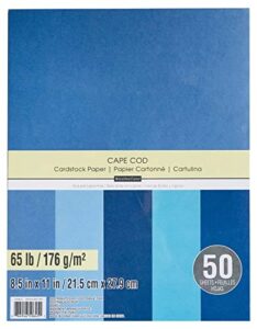 recollections cardstock paper, 8 1/2" x 11" cape cod blues - 50 sheets