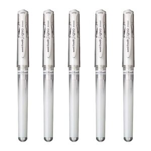 uni-ball signo broad point gel impact pen white ink-1.0mm value set of 5