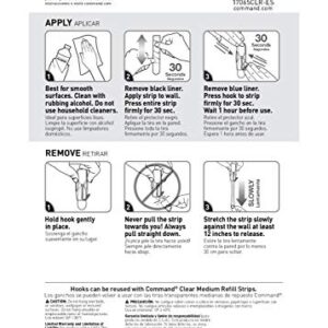 Command, Medium, Clear, Wire Toggle, 2-Hooks (17065CLR-ES), 2 Count