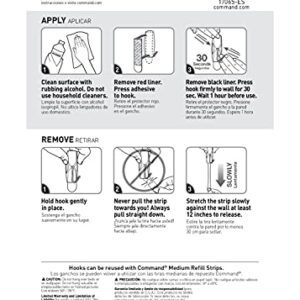 Command 17065-ES White 2 lb Capacity Hooks, Indoor Use HARDWARE, Medium, 2 Count