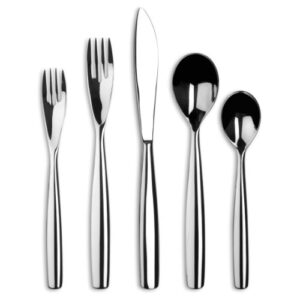 ginkgo international charlie 5-piece stainless steel flatware place setting, service for 1