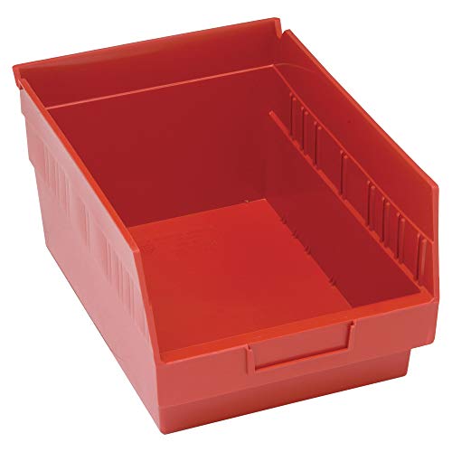 Quantum QSB207RD Store More Shelf Bin, 11-5/8" Length x 8-3/8" Width x 6" Height, Red, Pack of 20