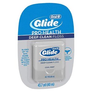 glide deep clean floss cool mint 43.70 yards (pack of 2)